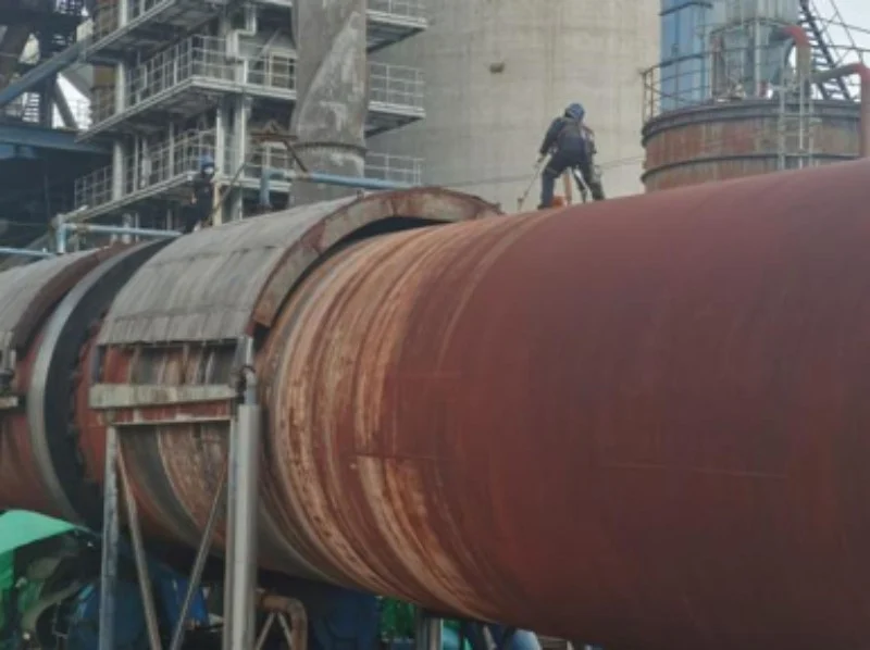 宜城南方水泥厂回转窑动静态测量