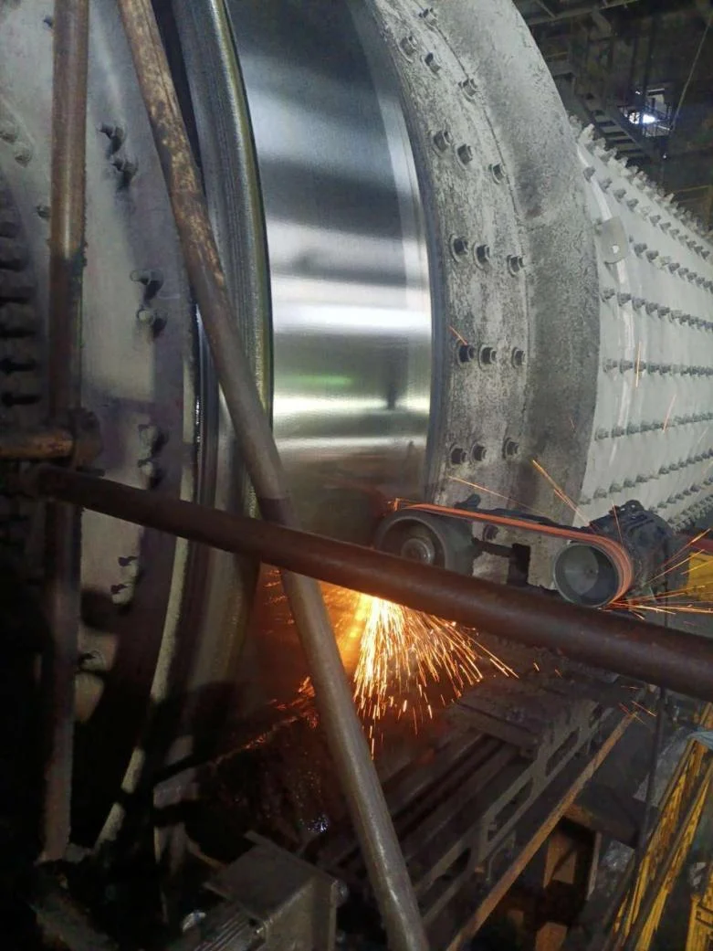 In-situ slide shoe grinding