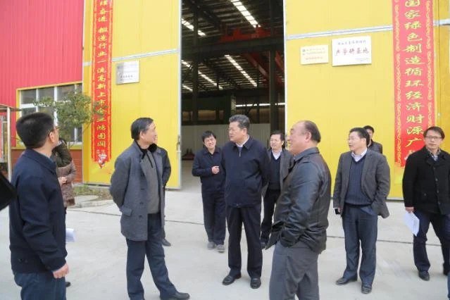 Li Bing, described in the source as a former Ezhou Party secretary and then executive vice-chairman and deputy Party secretary of the Hubei CPPCC, visits our factory